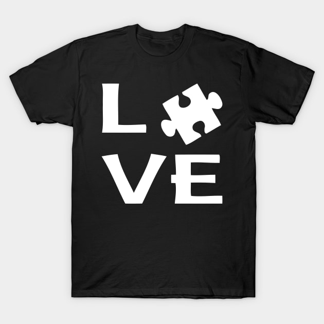 Love Autism Awareness T-Shirt by Mariteas